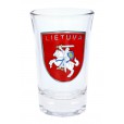 Stikliukas su raudonu metaliniu Lietuvos herbu